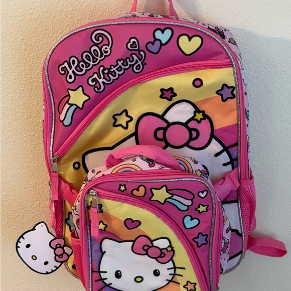 HELLO KITTY BOOK BAG & LUNCH BOX - Picture 1 of 14